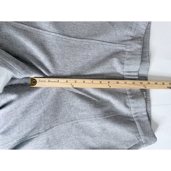 Eileen Fisher Pants L Gray Wool Lantern Flannel Side Zip Fall Winter - Picture 10 of 14